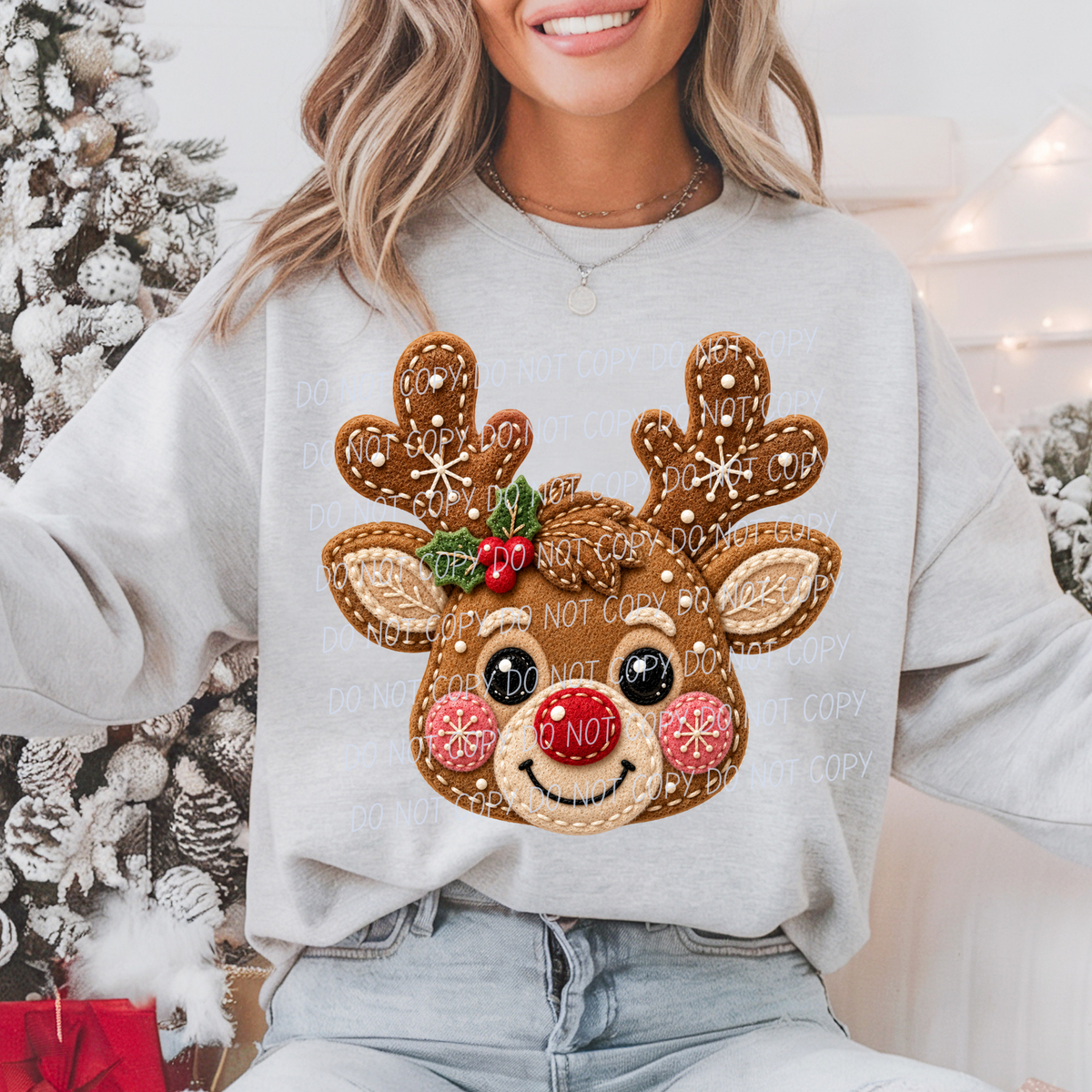Rudolph Faux Embroidery (CITY)DTF Transfer