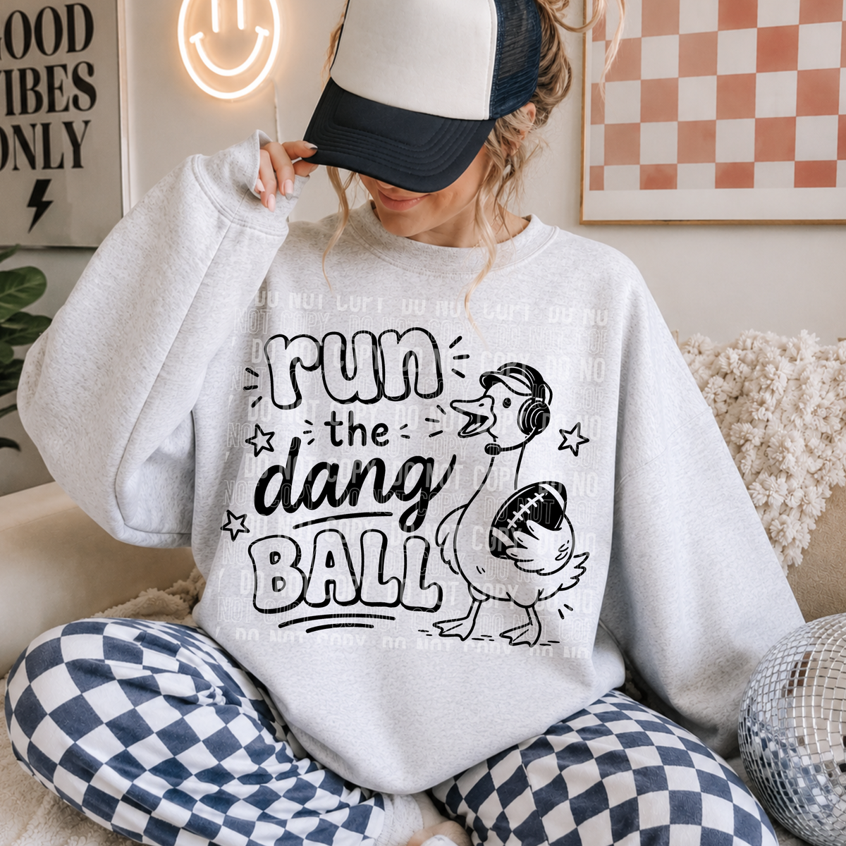 Run the dang ball BLACK (SBB) DTF Transfer