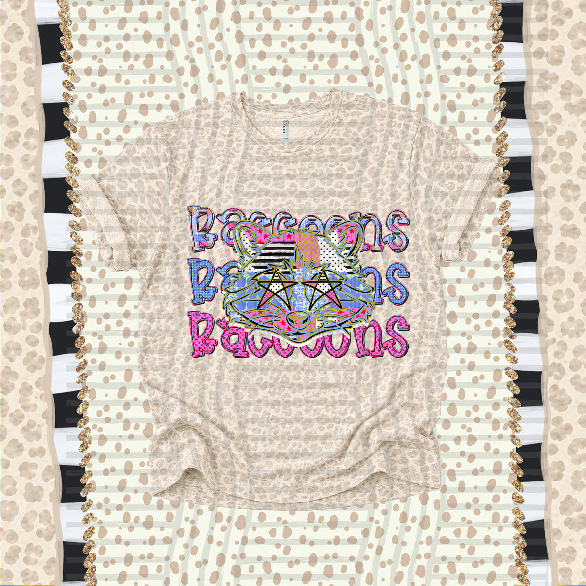 Raccoons-Dolly Doodle Print (Caplinger) DTF Transfer