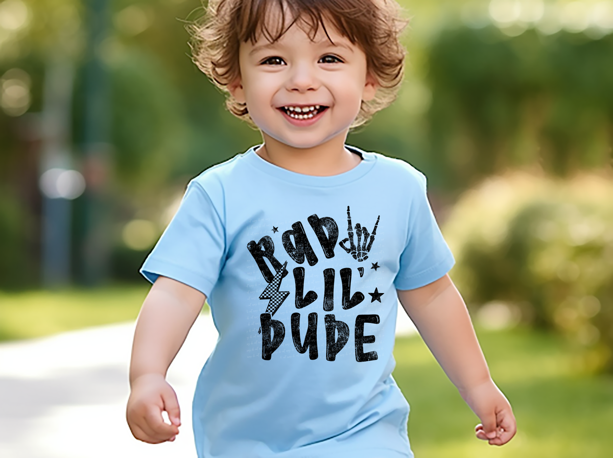 Rad Lil' Dude Black Grunge 86348 DTF Transfer