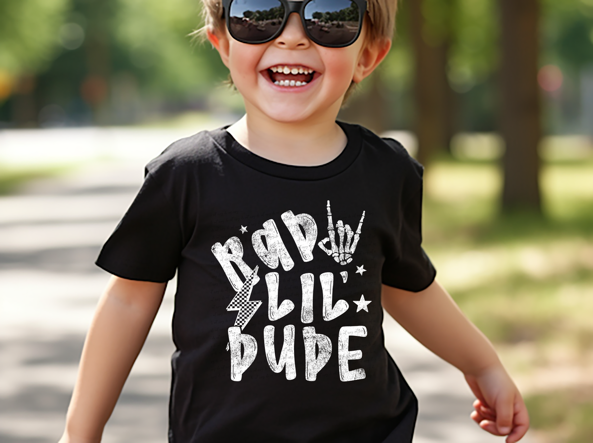 Rad Lil' Dude White Grunge 86520 DTF Transfer