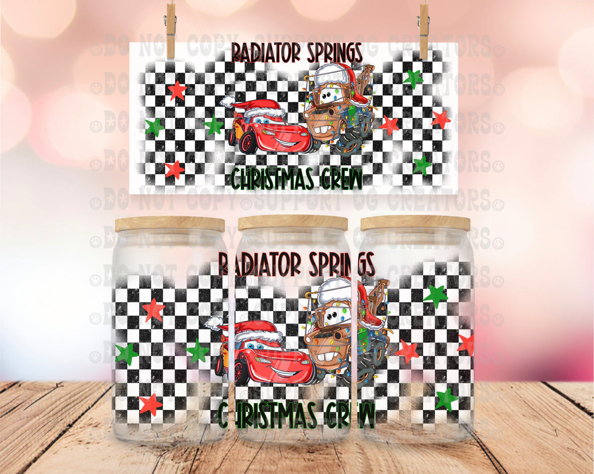 Radiator springs Christmas crew (RRD) UV DTF WRAP