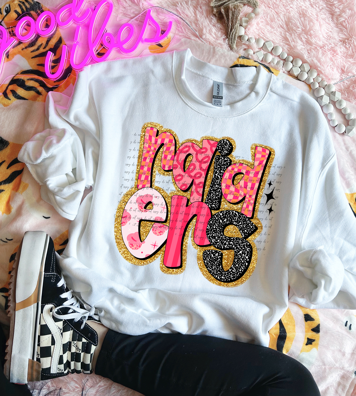 Raiders Faux Glitter Retro 51647 DTF transfer