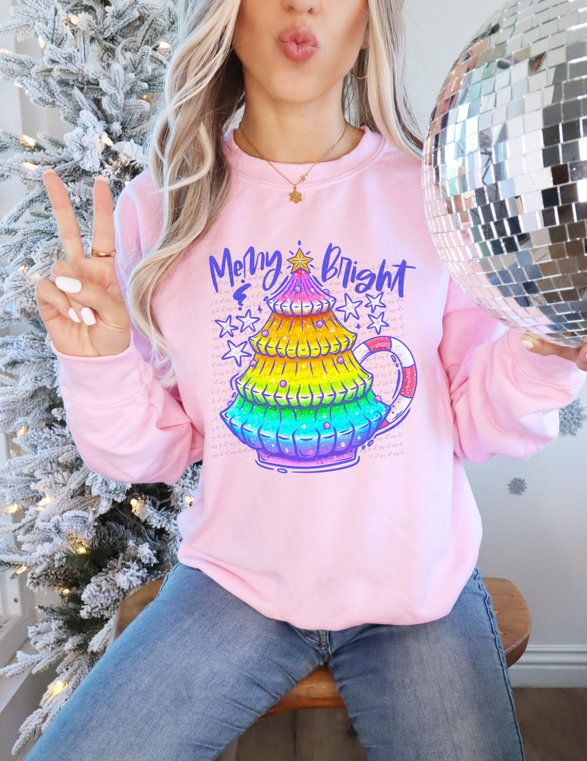 Rainbow Christmas Muggy 69454 DTF transfer