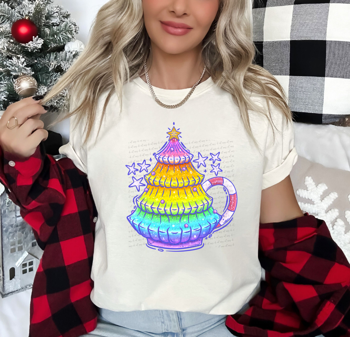 Rainbow Christmas Muggy No Words 69453 DTF transfer