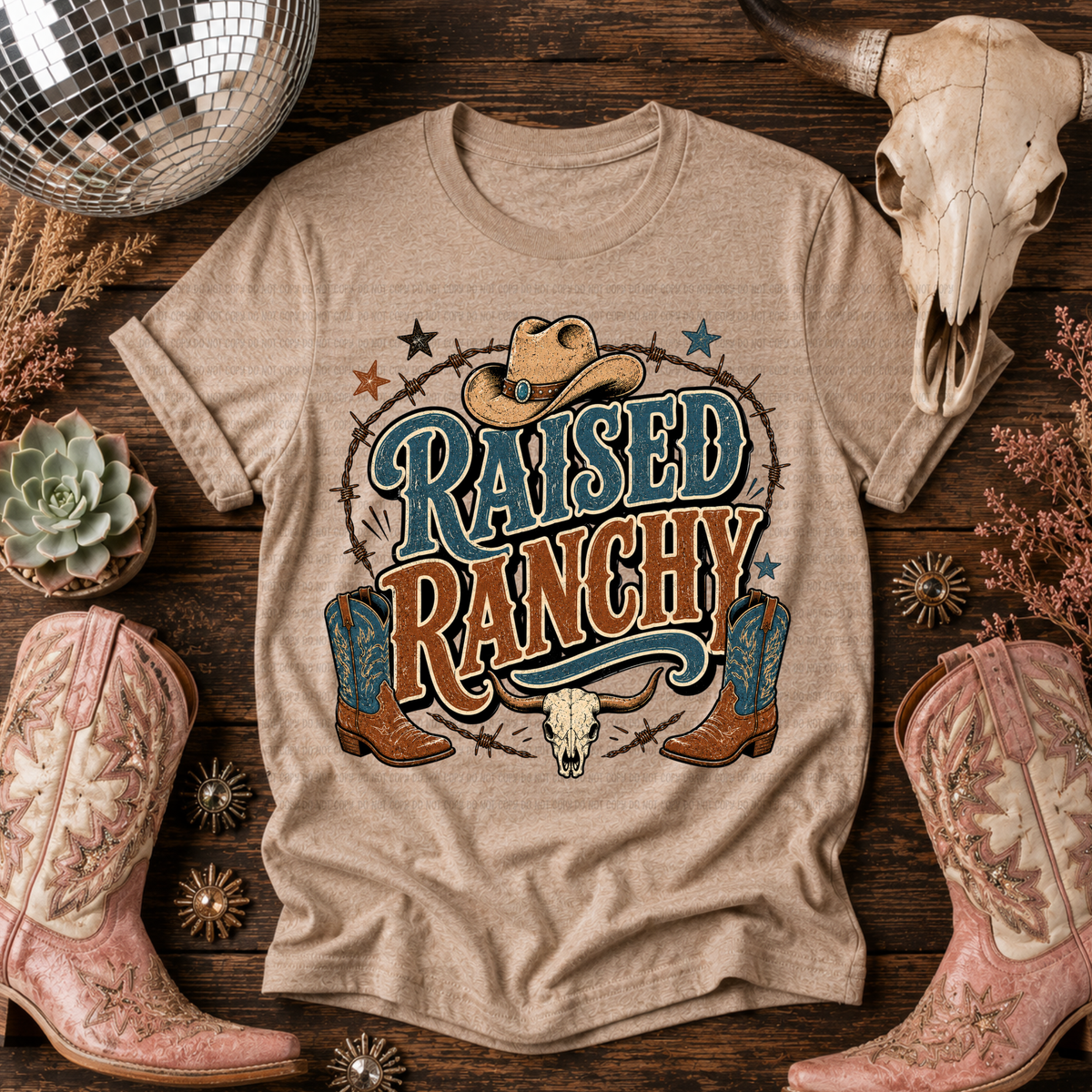 Raised ranchy (Revel) DTF transfer
