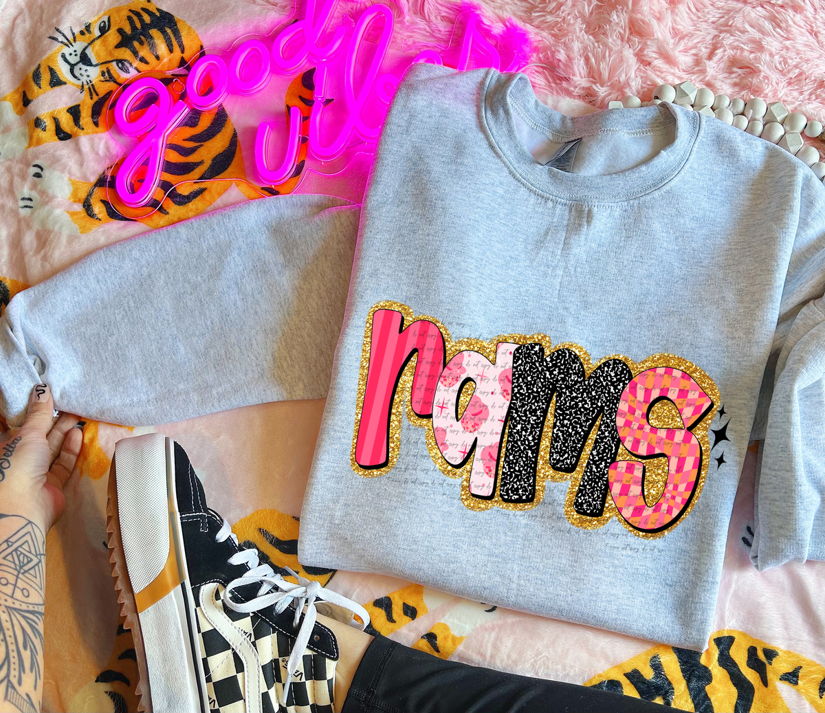 Rams Faux Glitter Retro 51648 DTF transfer