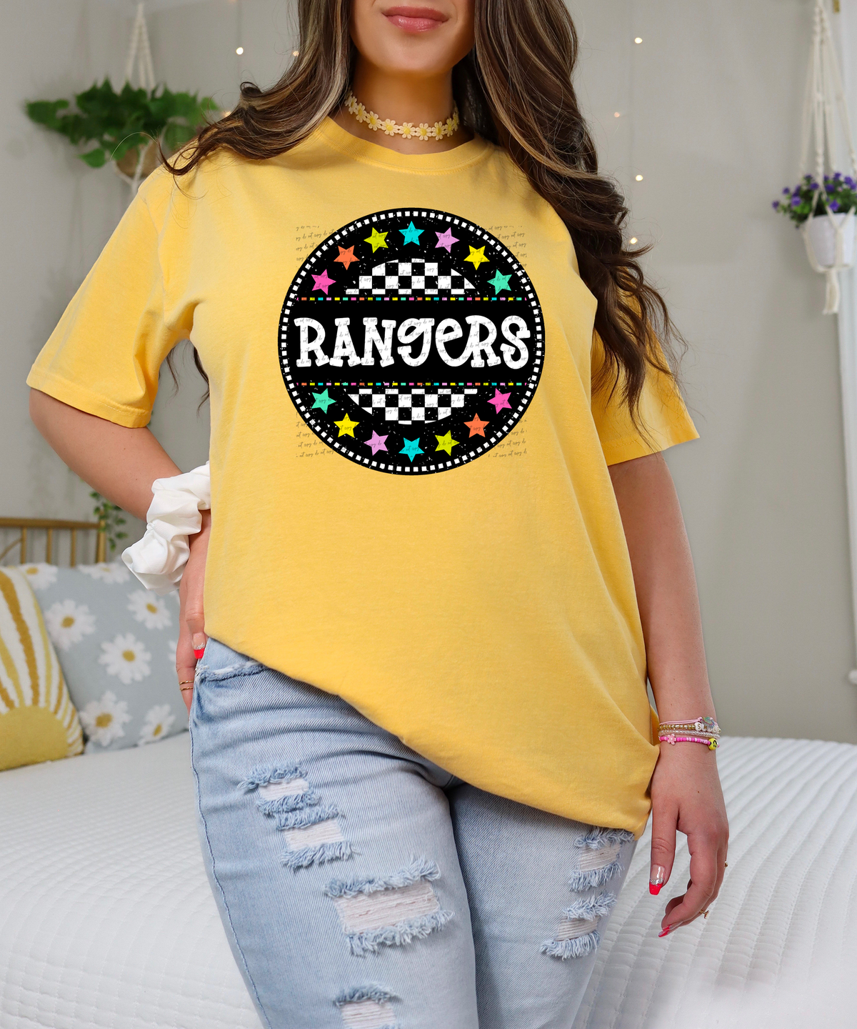 Rangers Checkered Stars 42236 DTF transfer