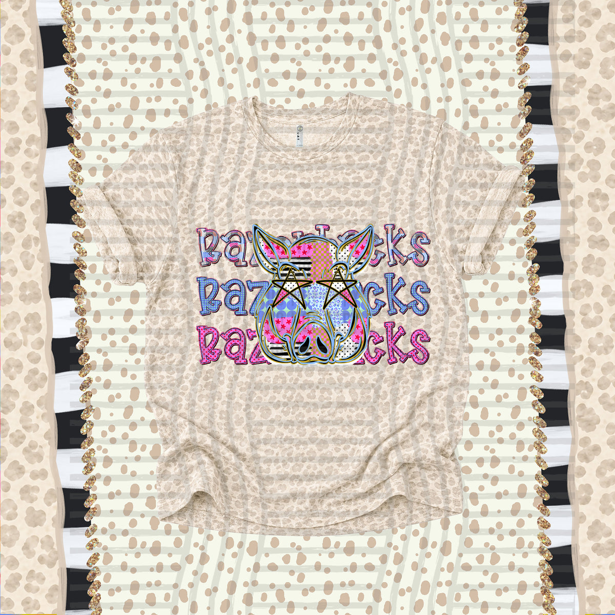 Razorbacks-Dolly Doodle Print (Caplinger) DTF Transfer