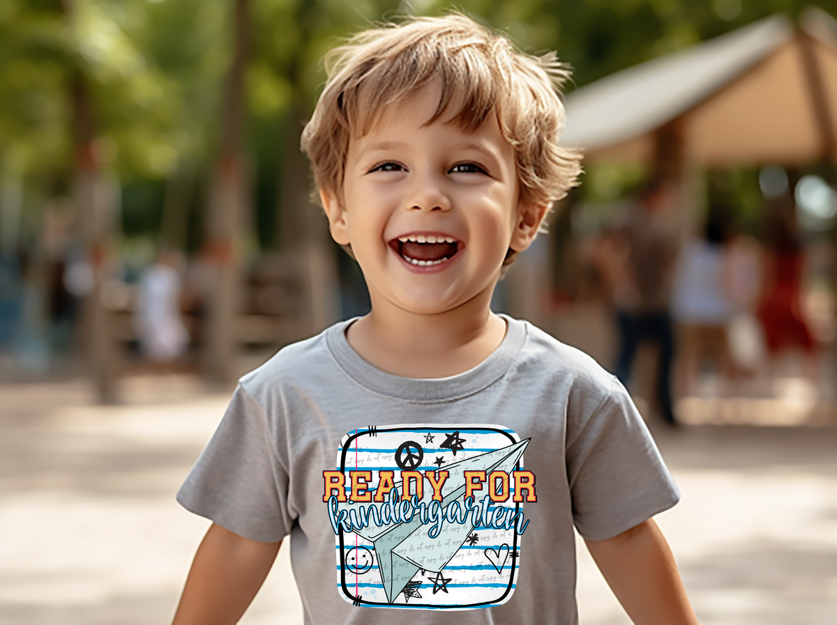 Ready For Kindergarten Paper Plane 46855 DTF transfer