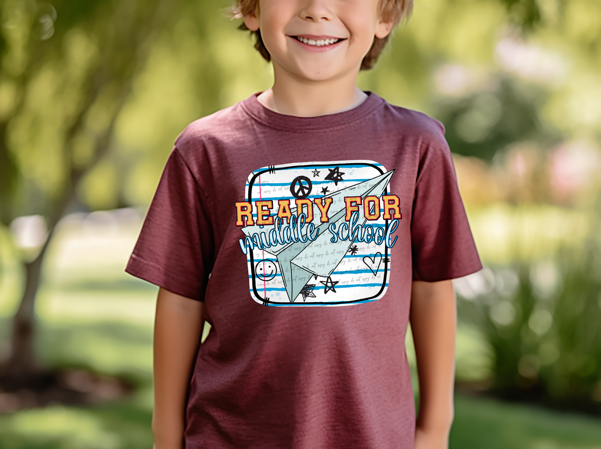 Ready For Middle School Paper Plane 46857 DTF transfer