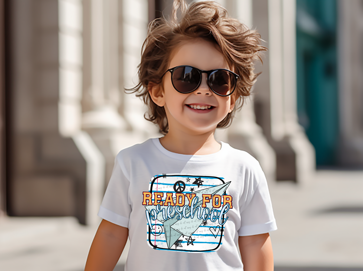 Ready For Pre School Paper Plane 46861 DTF transfer