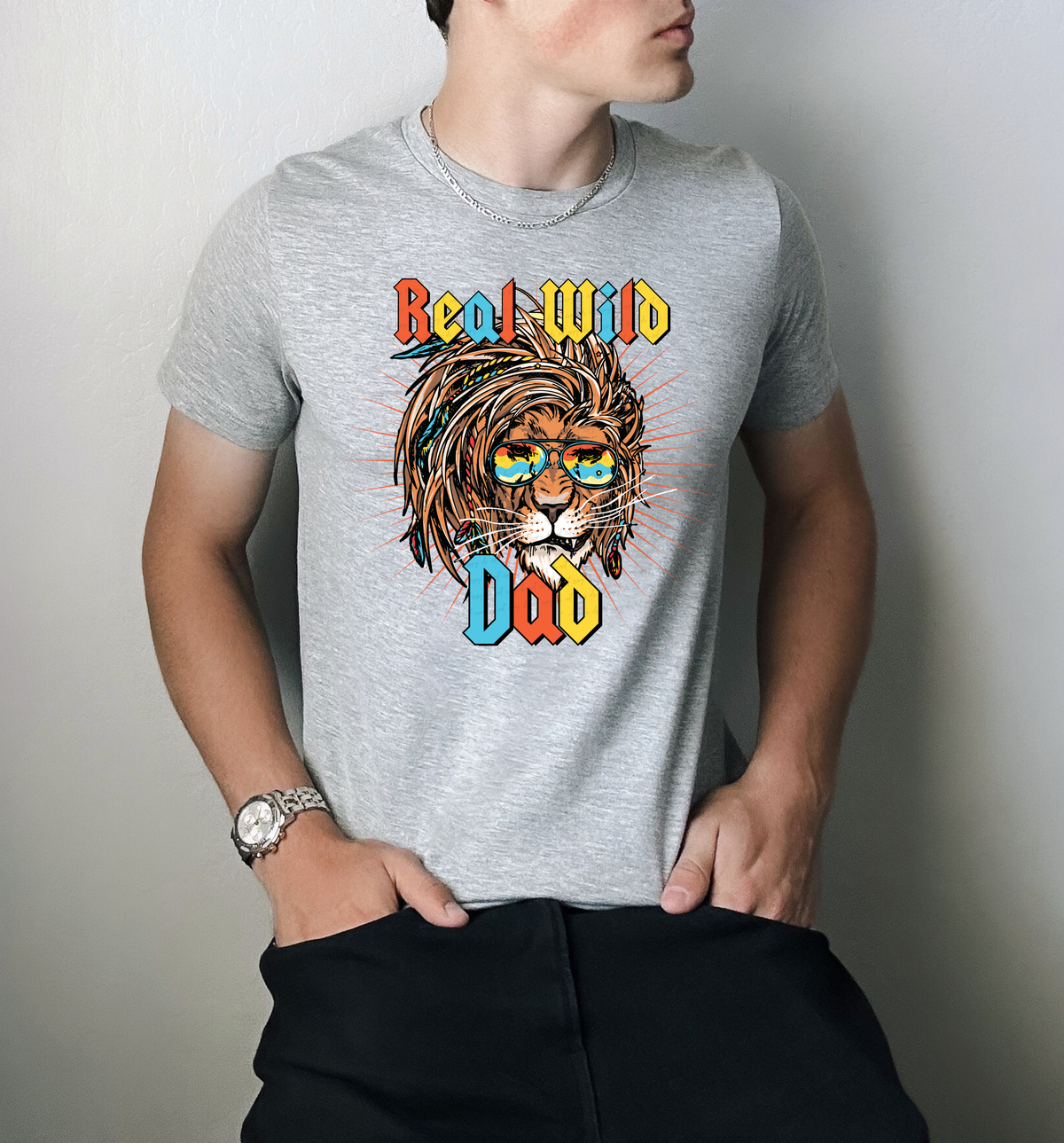 Real Wild Dad Lion 116868 DTF Transfer