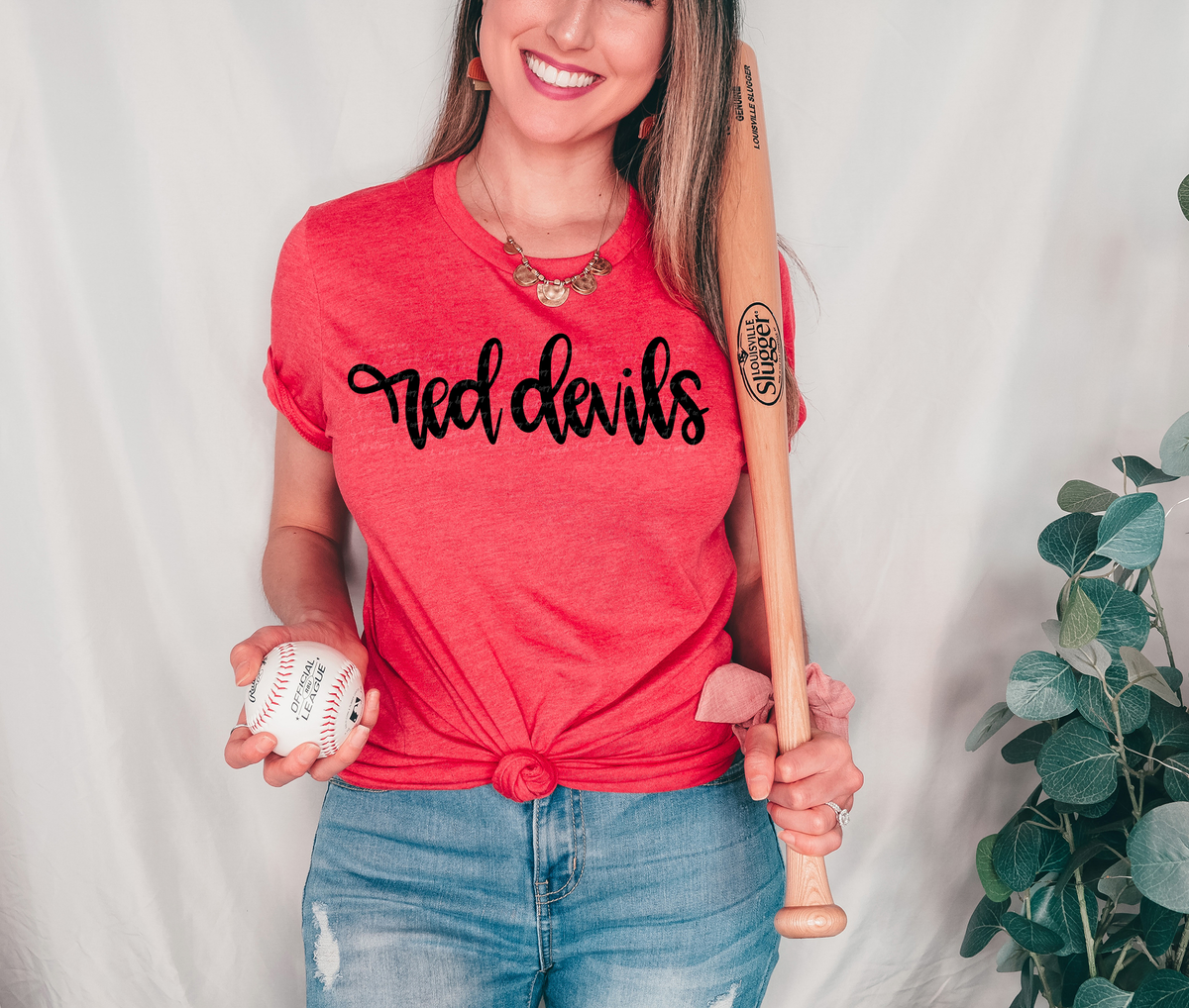 Red Devils Hand Lettered 54132 DTF transfer