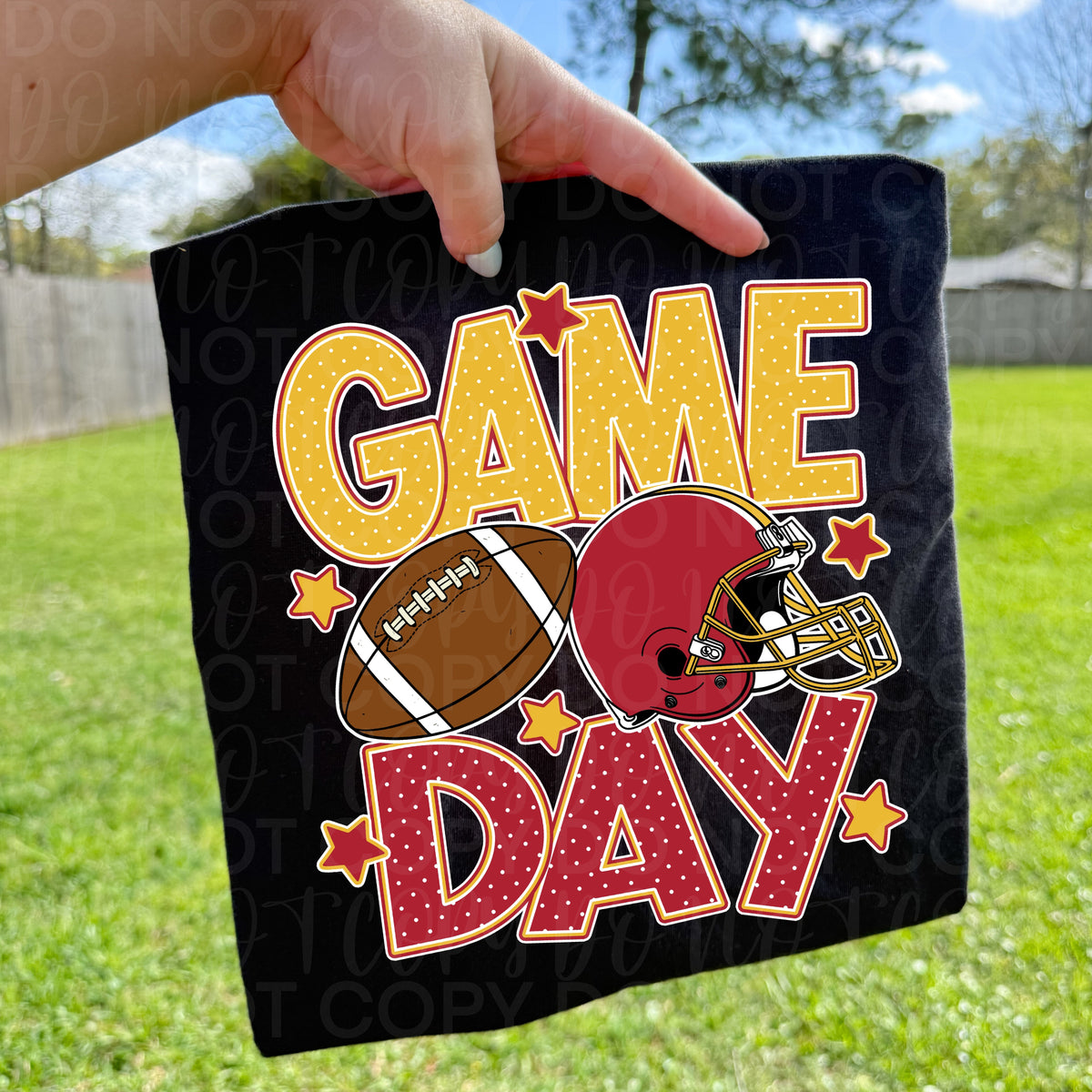 Game day red gold (UAC) DTF Transfer