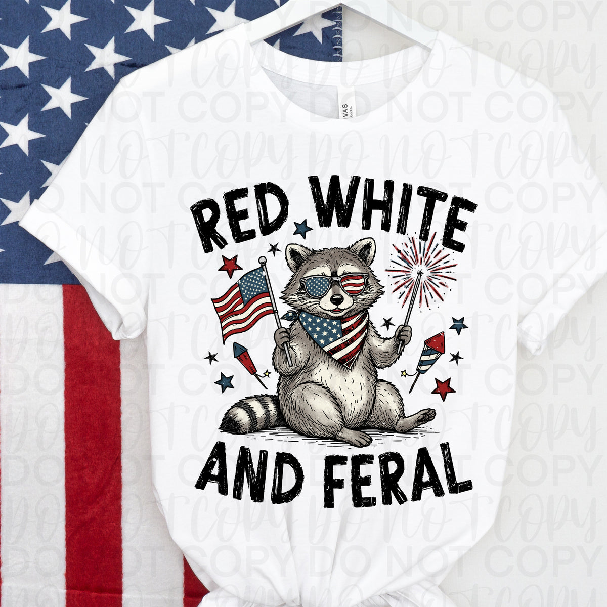 Red white and feral (UAC) Sunday Special DTF transfer