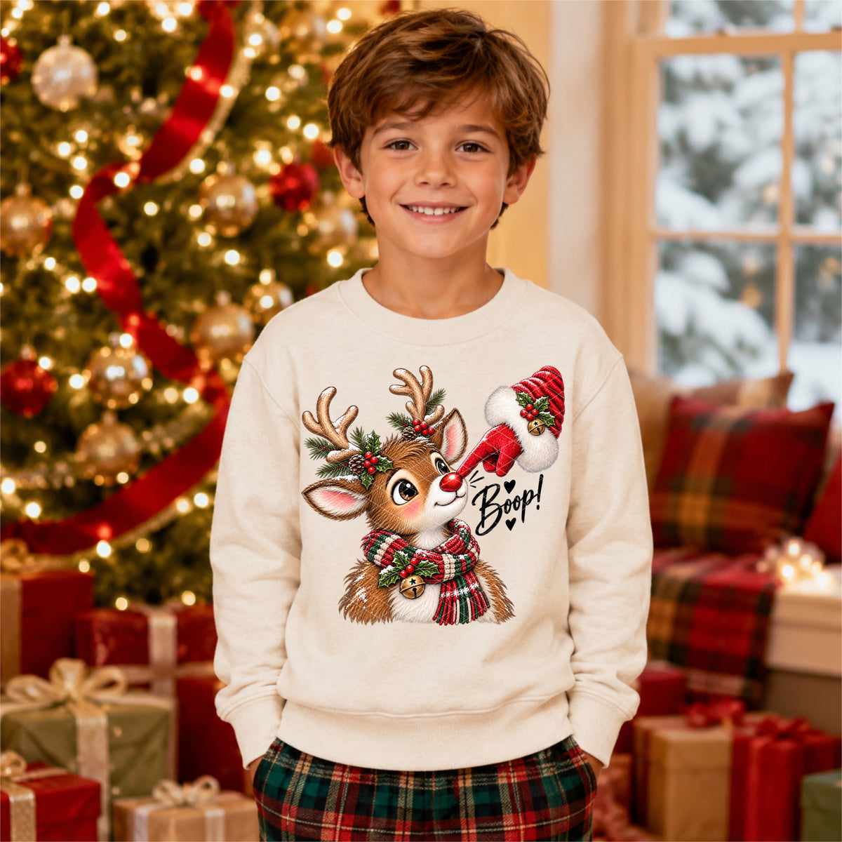 Boop reindeer and Santa (SDD) DTF Transfer