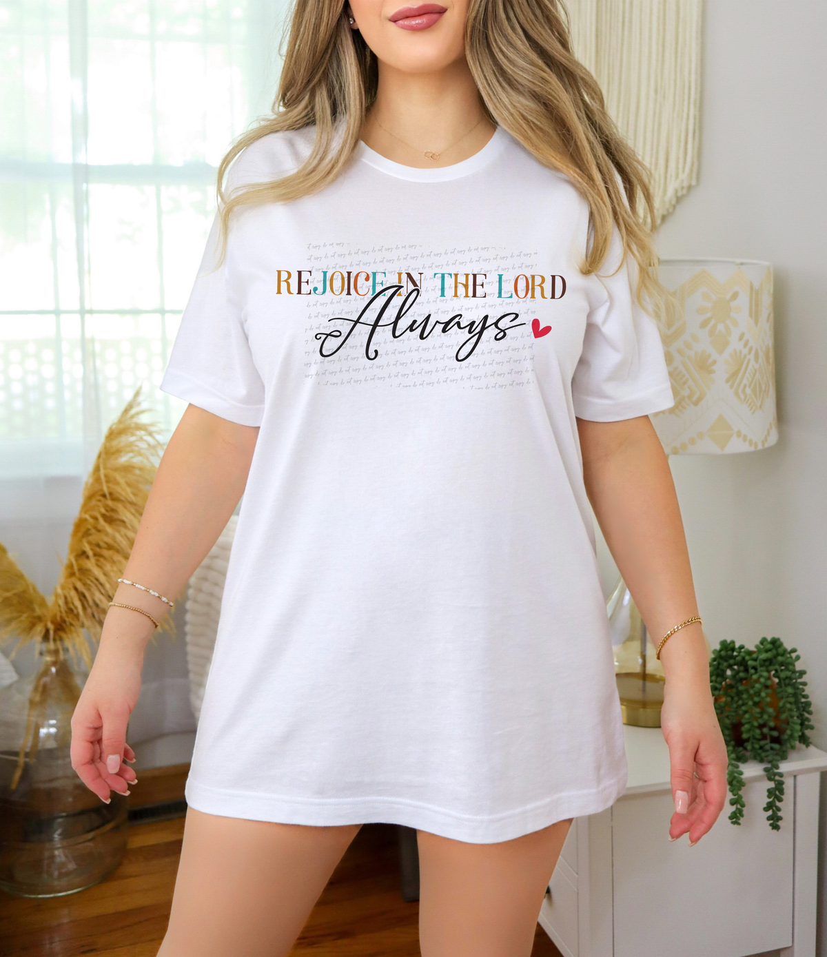 Rejoice In The Lord Always Typography 76653 DTF Transfer