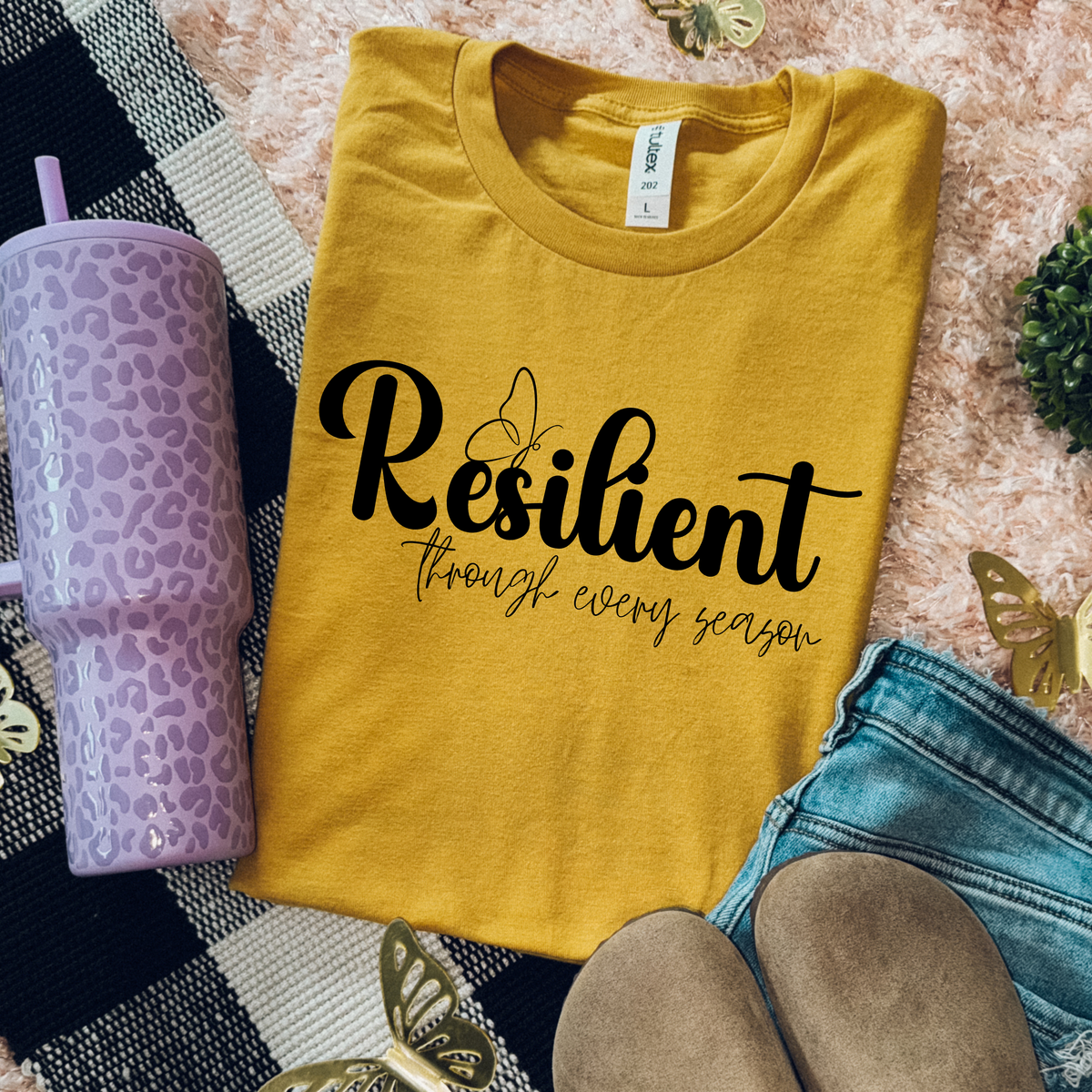 Resilient through every season BLACK DTF Transfer