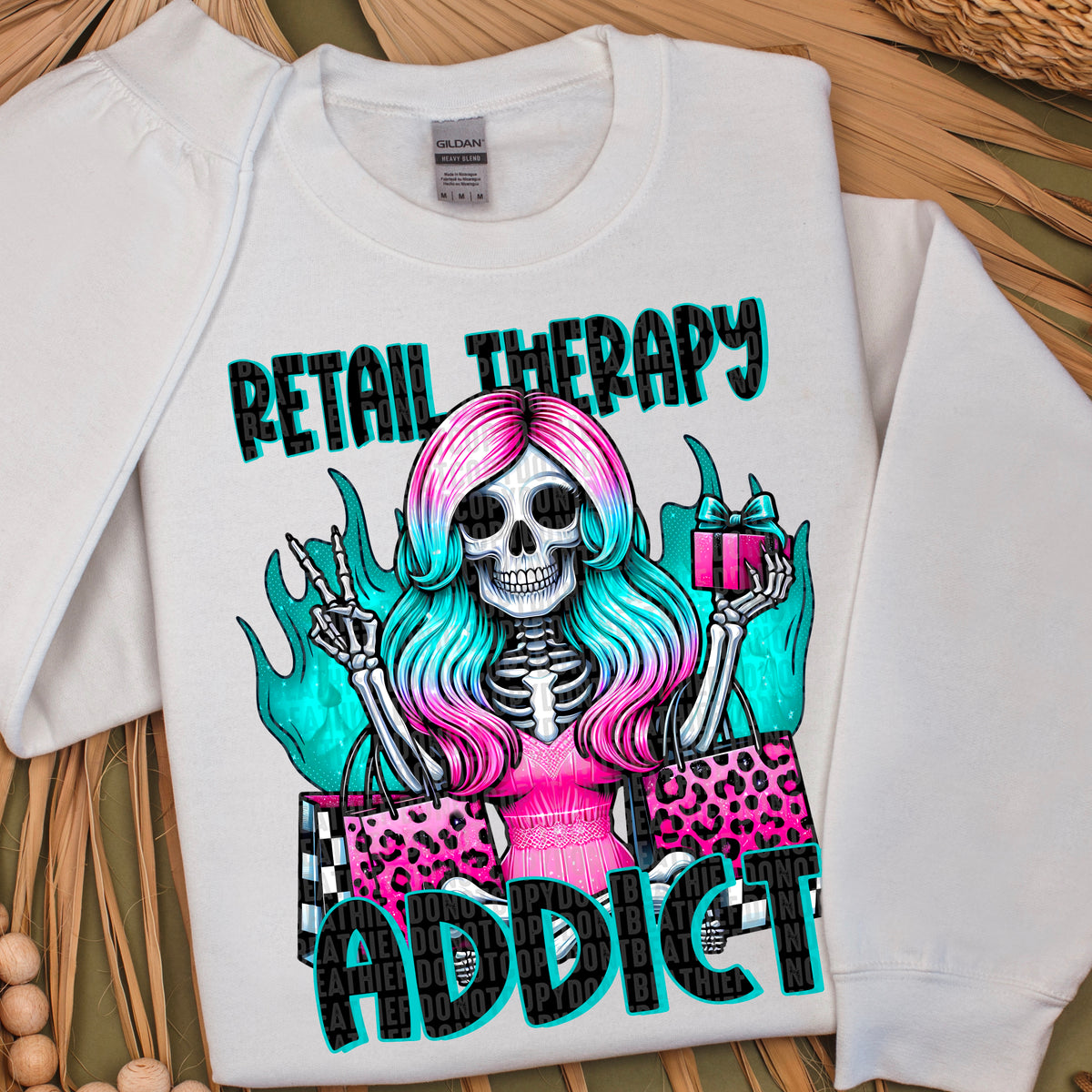 Retail Therapy Addict Skellie (SDD) DTF transfer