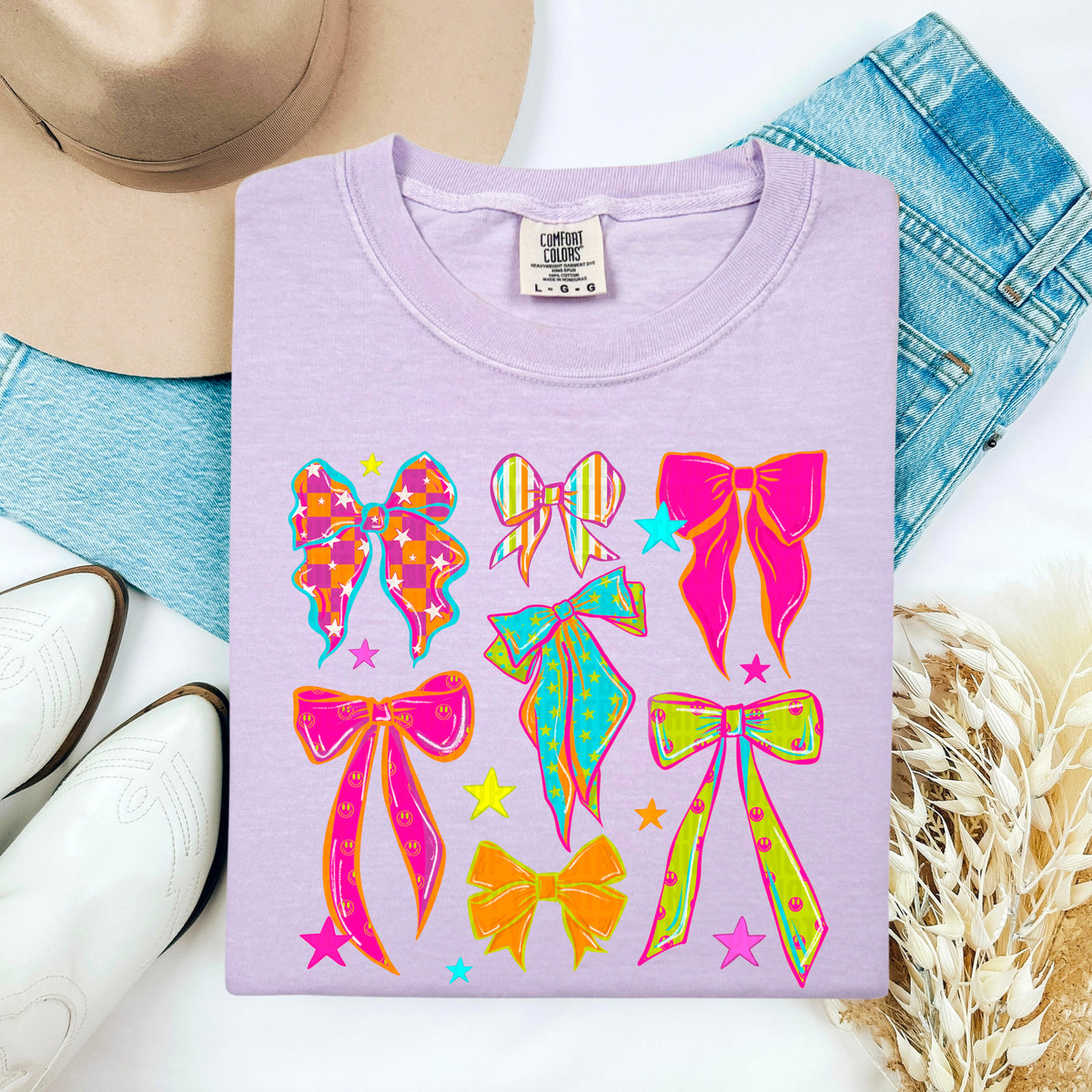 Bright Bow Collage 105143 DTF transfer