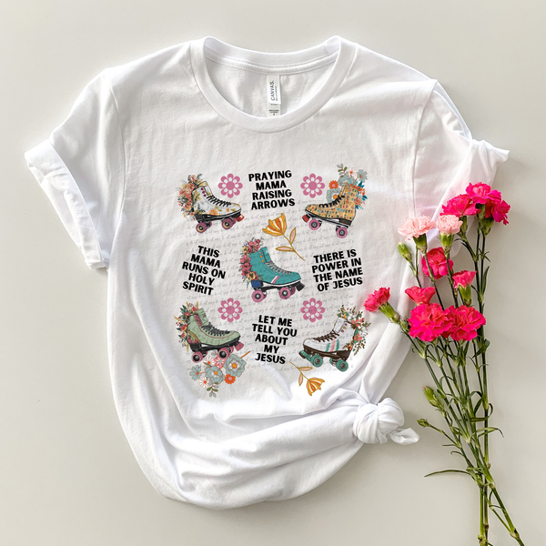 Retro Christian Mama Collage Roller Skating (Back Print) 81384 DTF Transfer