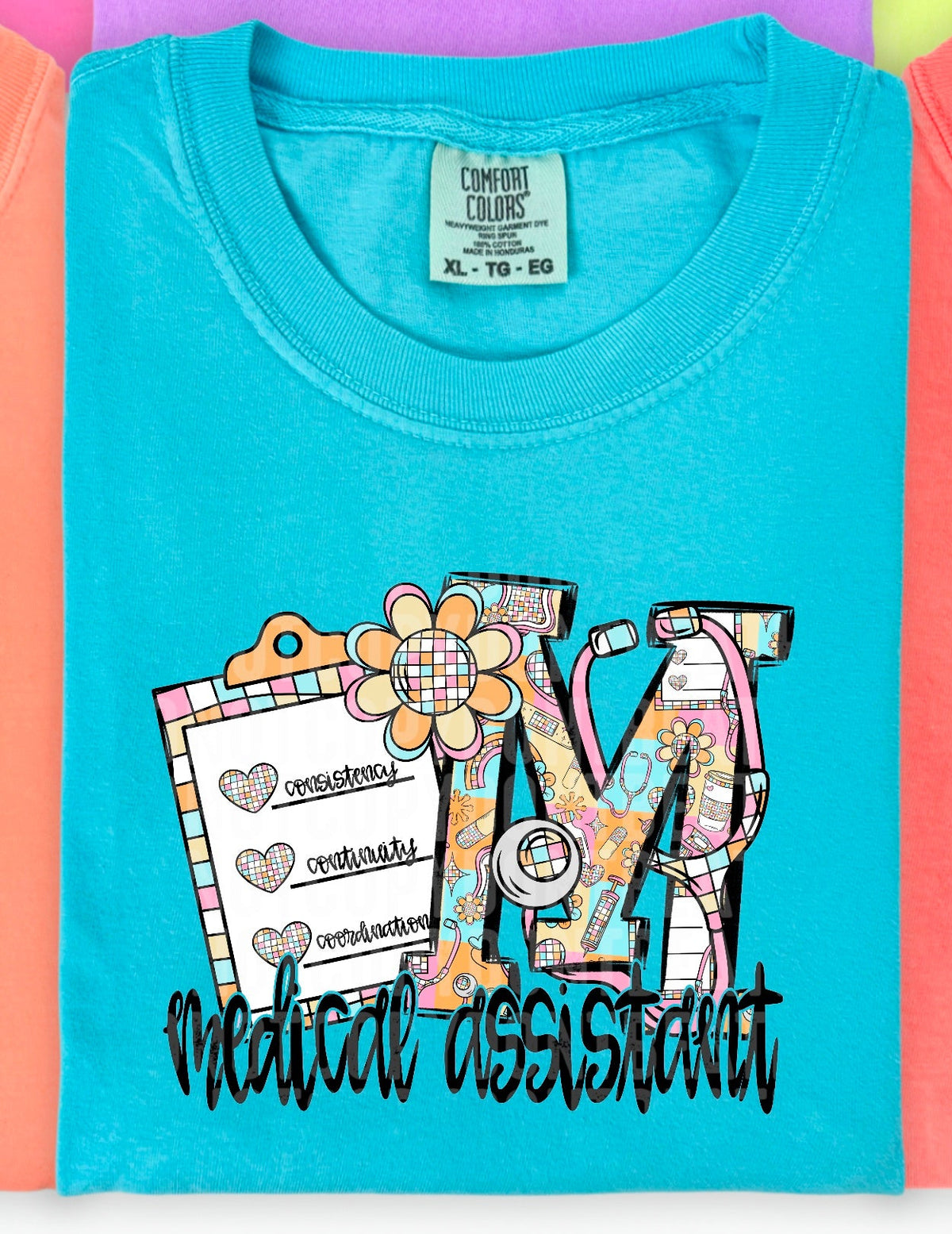 Retro Groovy Medical Assistant (SDD) DTF transfer