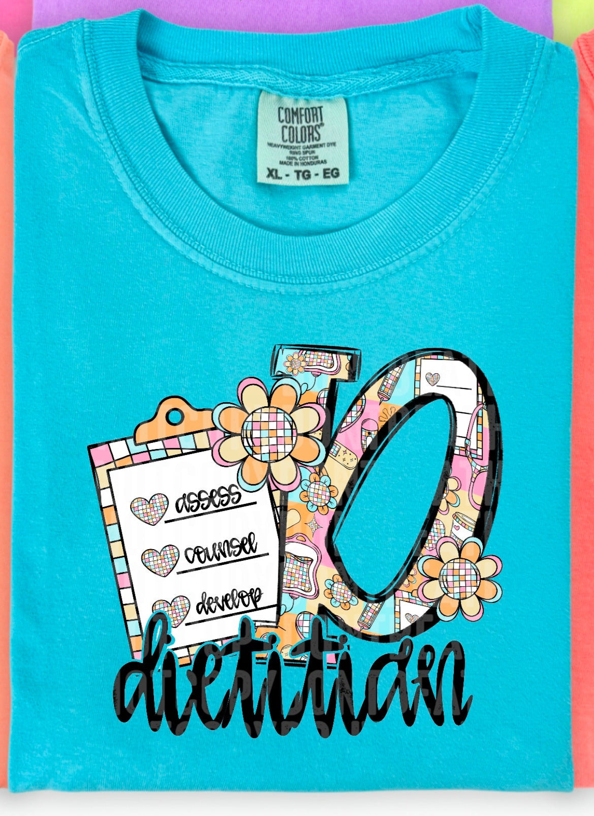 Retro Groovy Dietitian (SDD) DTF transfer