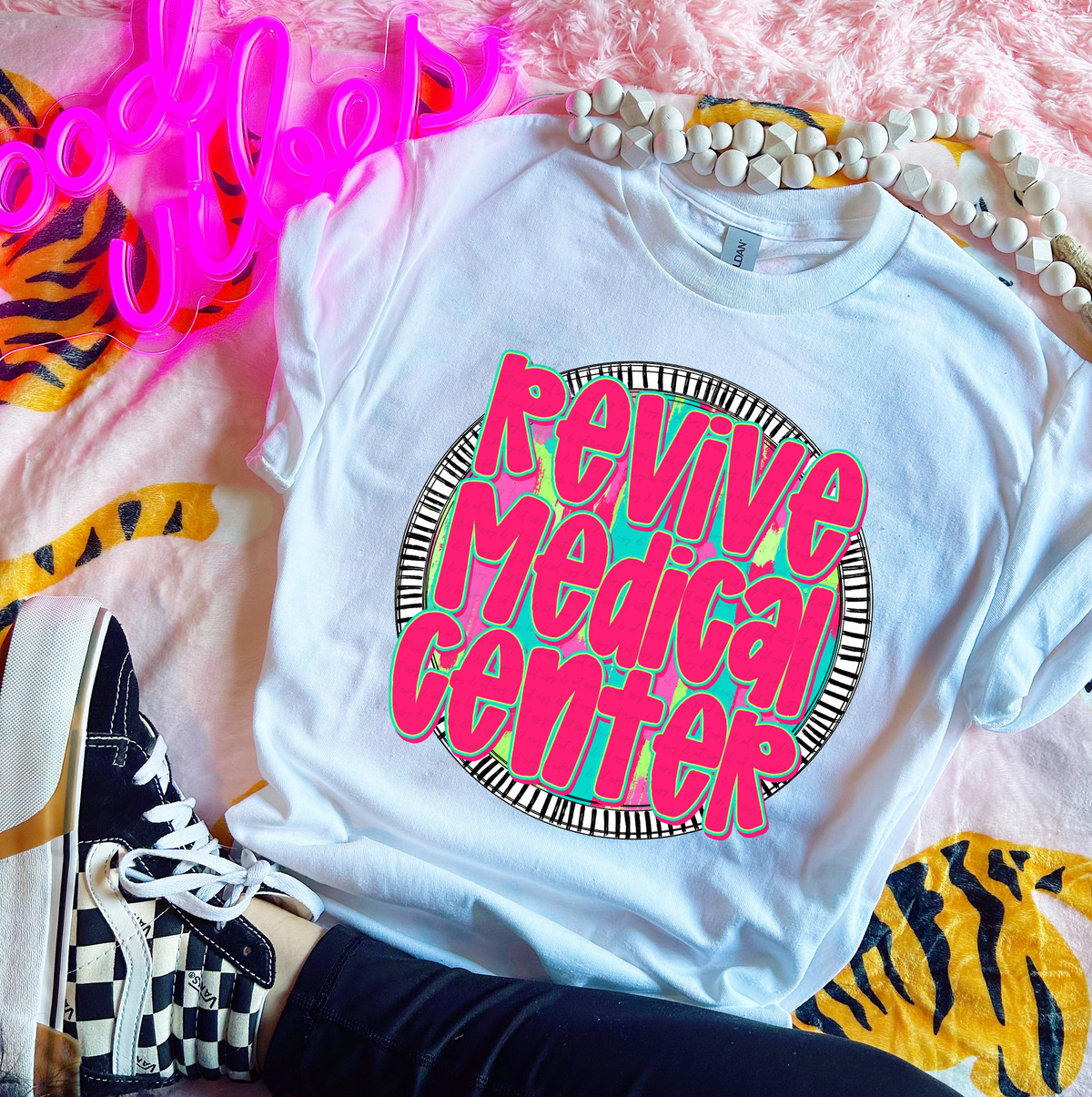 Revive Medical Center Pink Font Circle 111434 DTF transfer