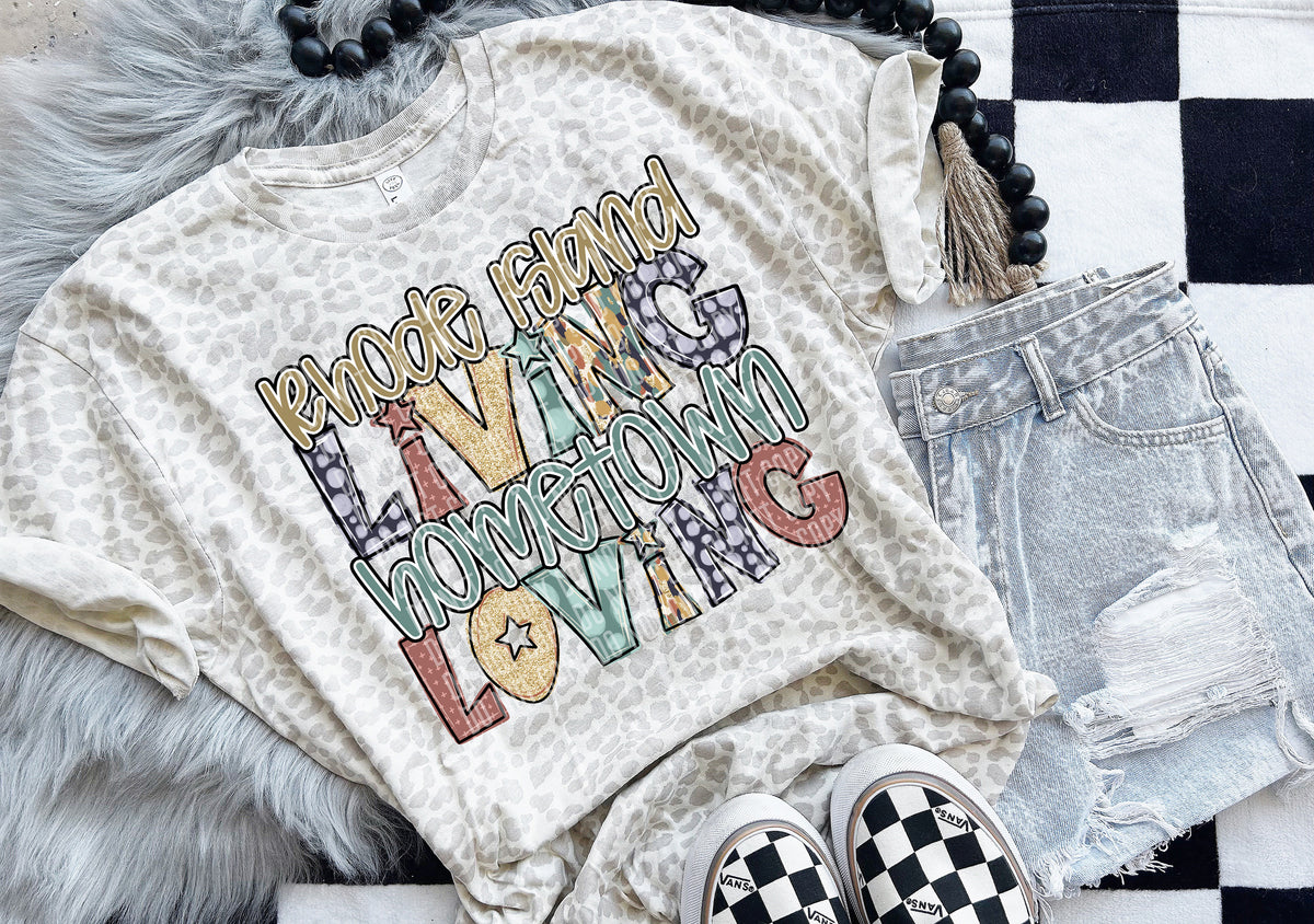 Rhode Island Living Hometown Loving 57864 DTF transfer