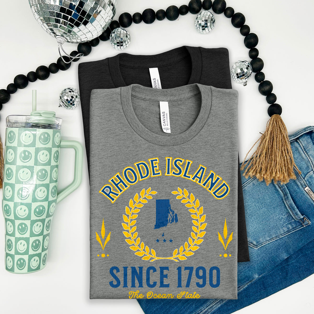 Rhode Island Varsity Letters YELLOW and BLUE 105101 DTF transfer