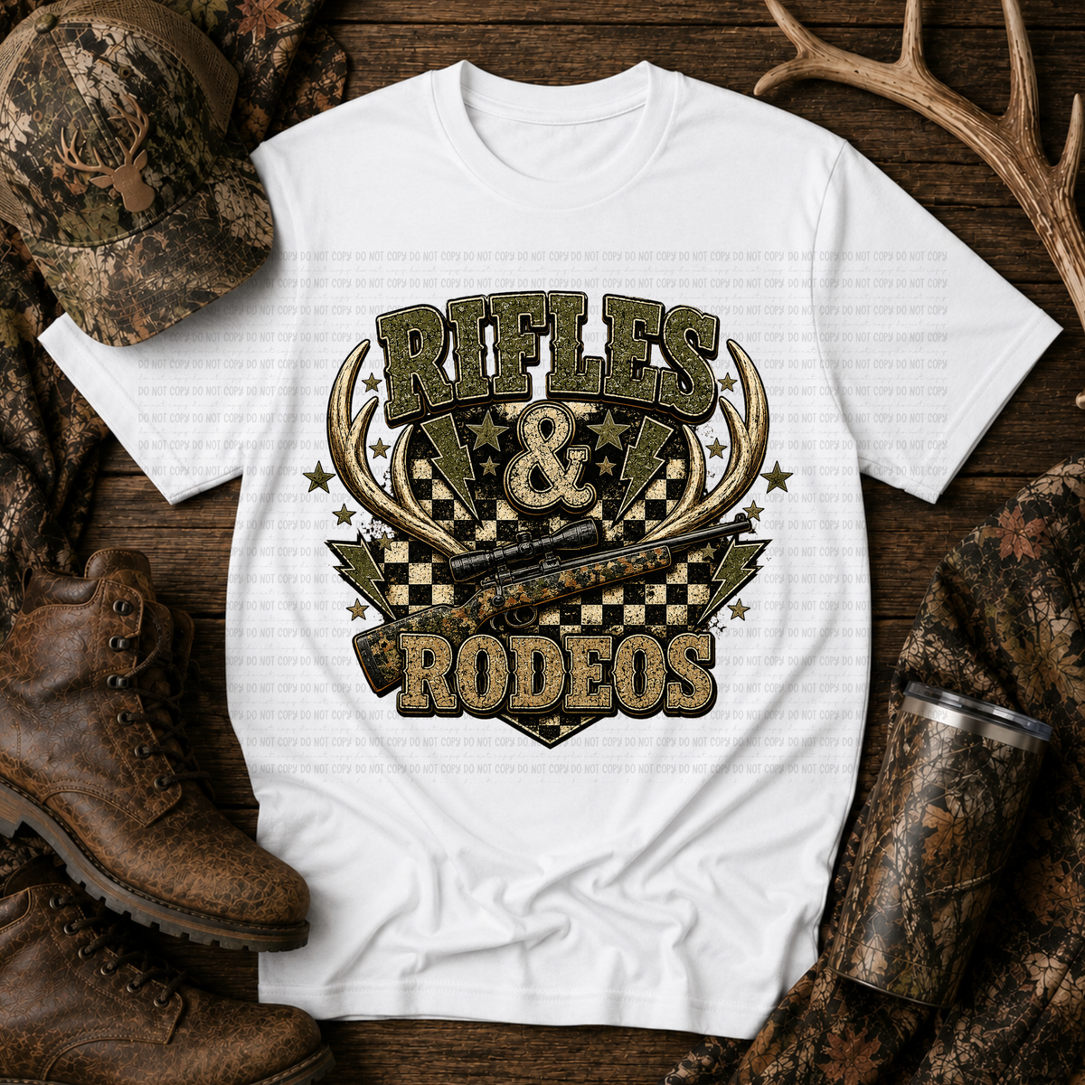 Riffles & rodeos GREEN (Revel) DTF Transfer