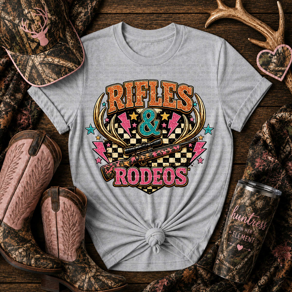 Riffles & rodeos PINK (Revel) DTF Transfer