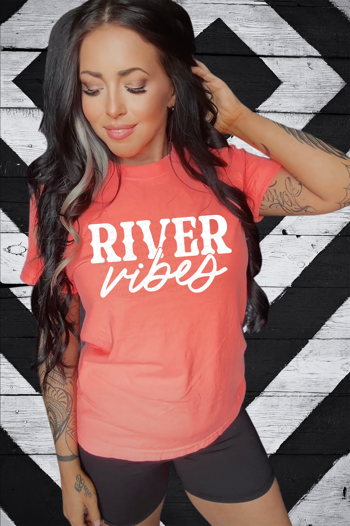 River Vibes White Font 111454 DTF transfer