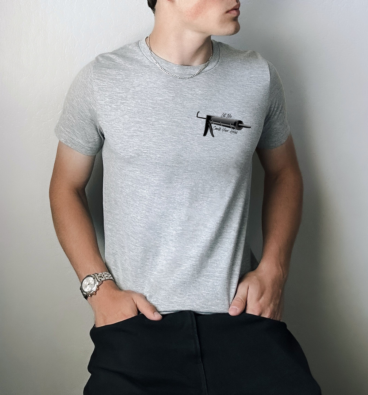 Rock Hard Caulking Services You Got A Hole Let Me Put My Caulk In It Pocket Print 115693 DTF Transfer