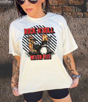 Rock N Roll Never Dies 59542 DTF transfer