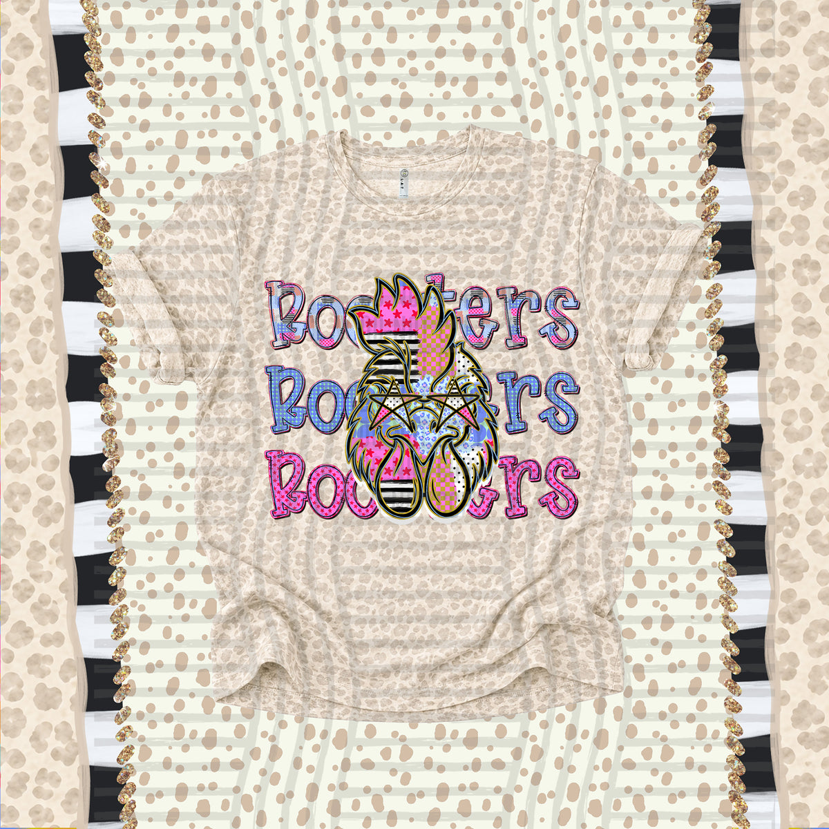 Roosters-Dolly Doodle Print (Caplinger) DTF Transfer