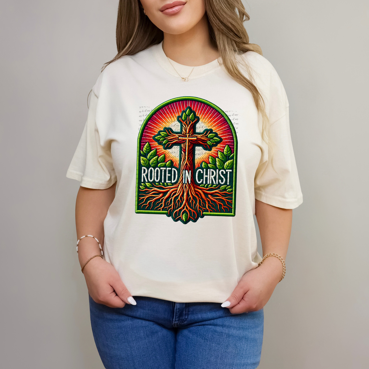 Rooted In Christ 42624 DTF transfer