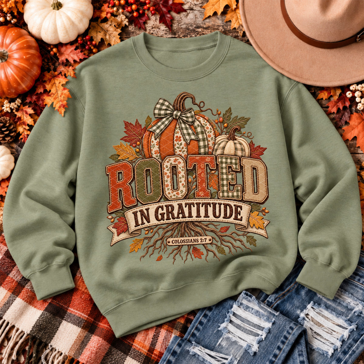 Rooted in gratitude pumpkins (SDD) DTF Transfer
