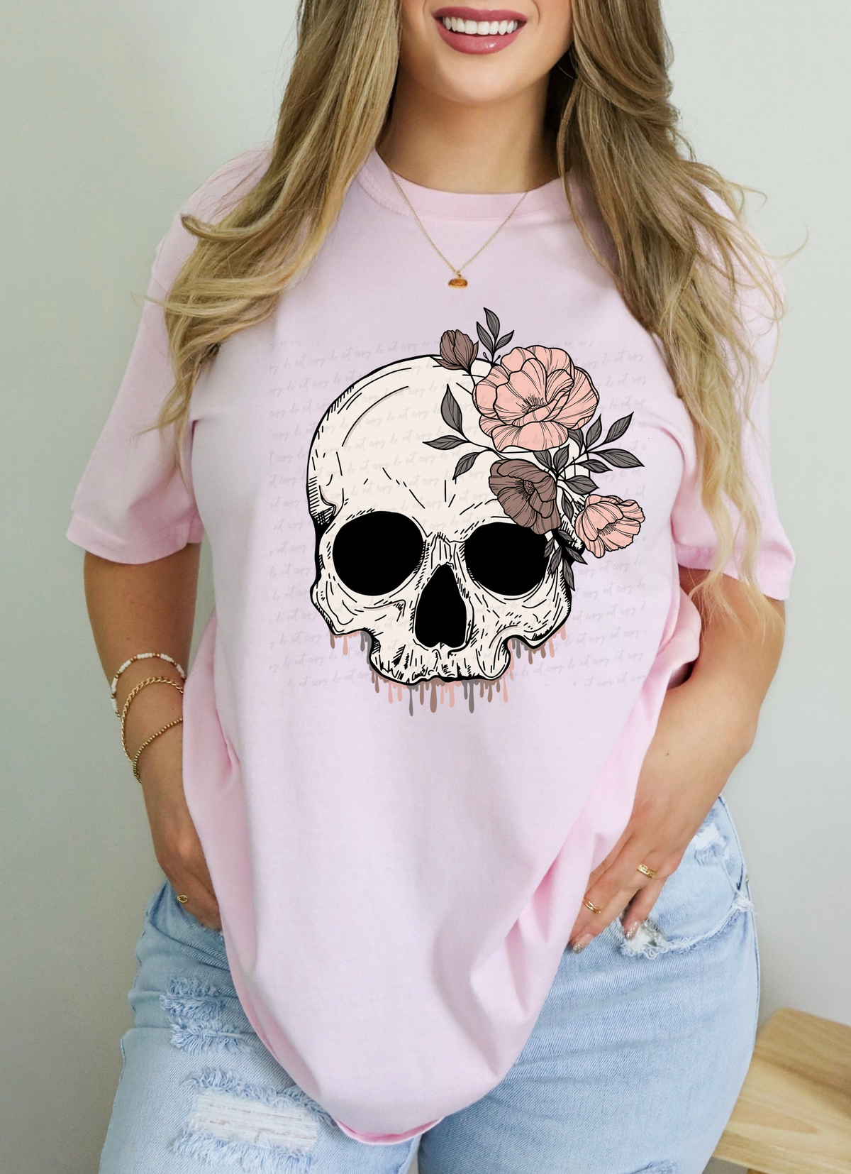 Rose Skellie Floral Drippy 115188 DTF Transfer