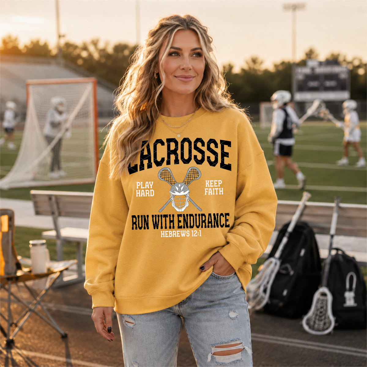 Lacrosse run with endurance (SDD) DTF Transfer