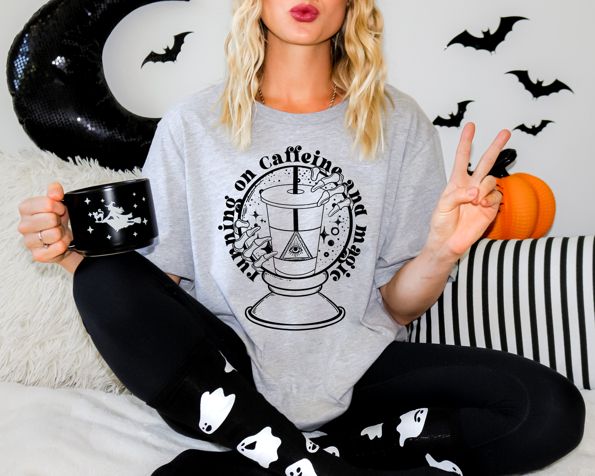 Running on Caffeine and Magic Crystal Ball 114733 DTF transfer