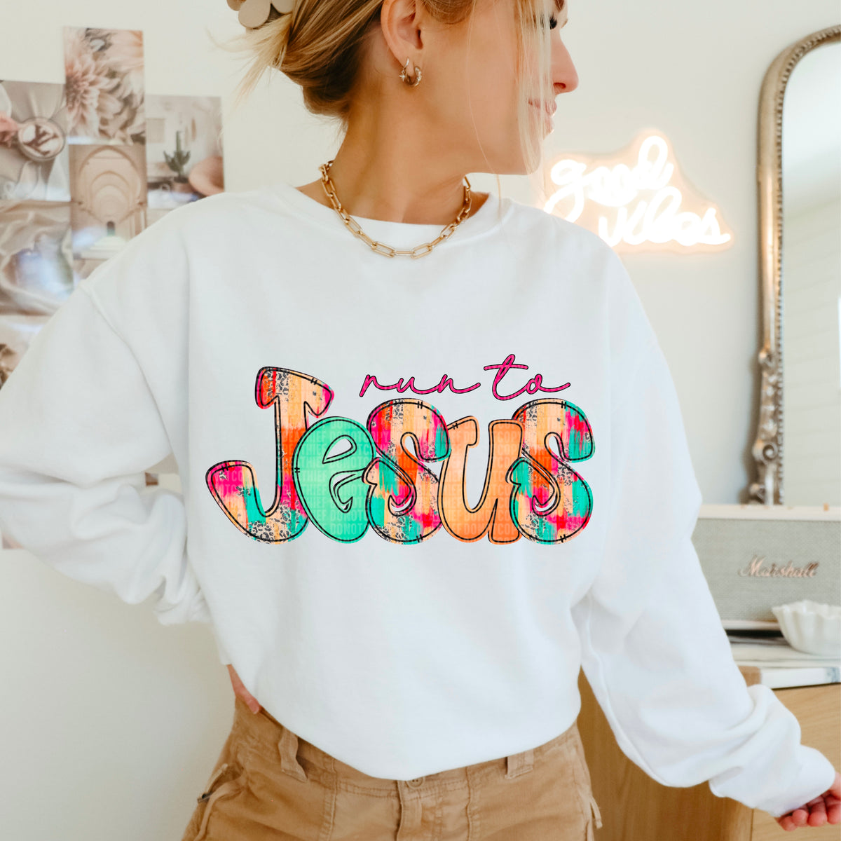 Run To Jesus (SDD) 72656 DTF Transfer