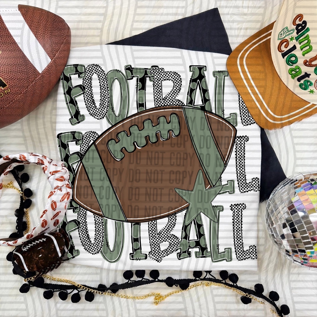 Sage-Football Tri Stacked (Caplinger) DTF Transfer