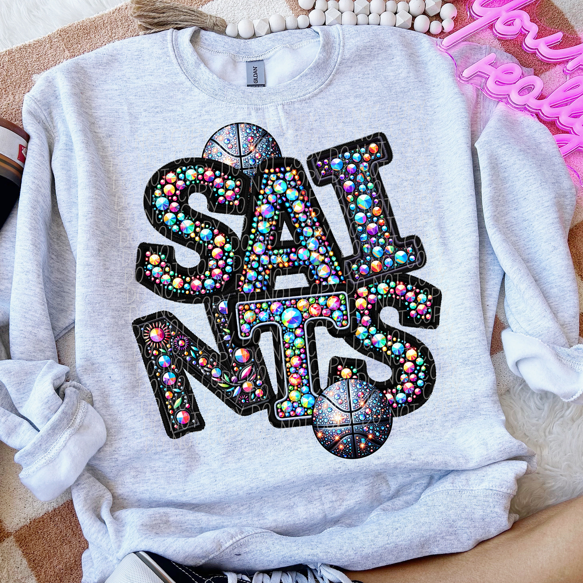 Saints Basketball Rhinestone (CITY) 66658 DTF transfer