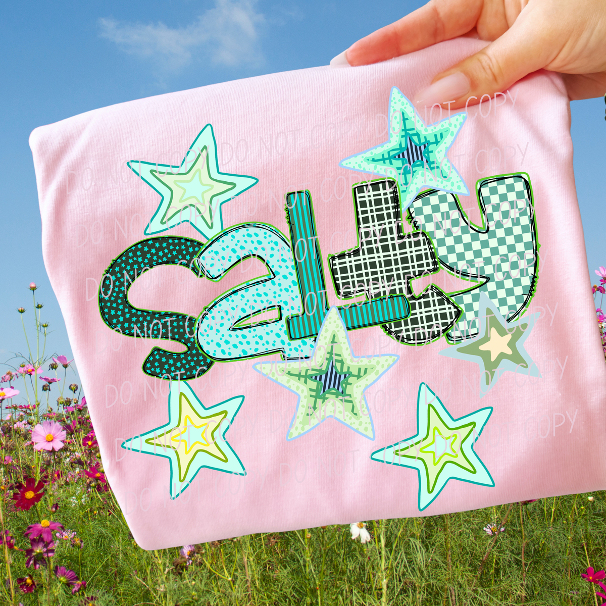 Salty GREEN stars (City) DTF Transfer