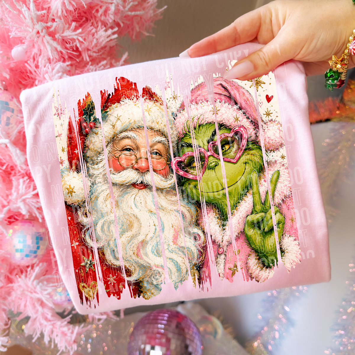 Santa and G man brushstrokes DTF Transfer