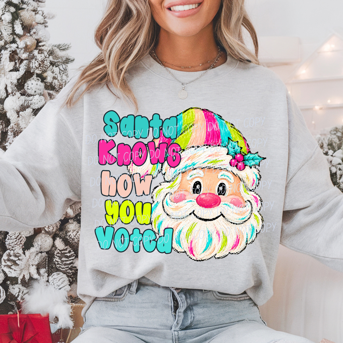 Santa knows how you voted (City) DTF Transfer