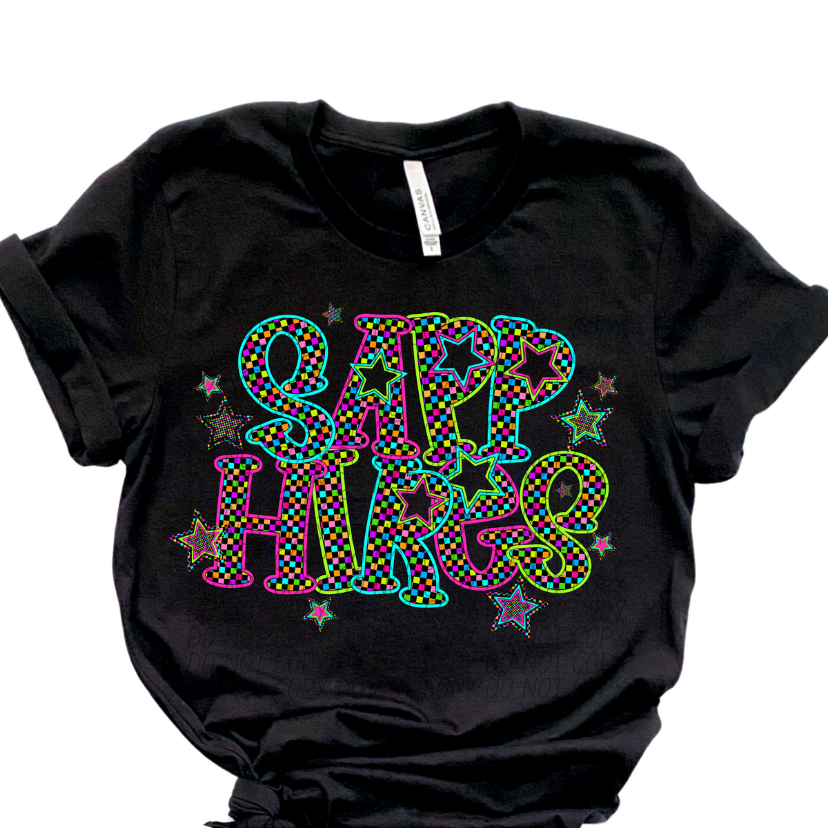 Sapphires Neon Stars (City) 102398 DTF transfer