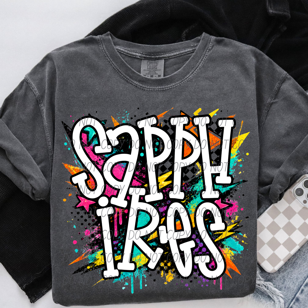 Sapphires Totally Tubular (City) DTF Transfer
